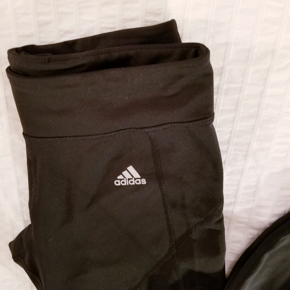 Adidas | Black Climawarm Run Yoga Pants Leggings - Picture 4 of 5